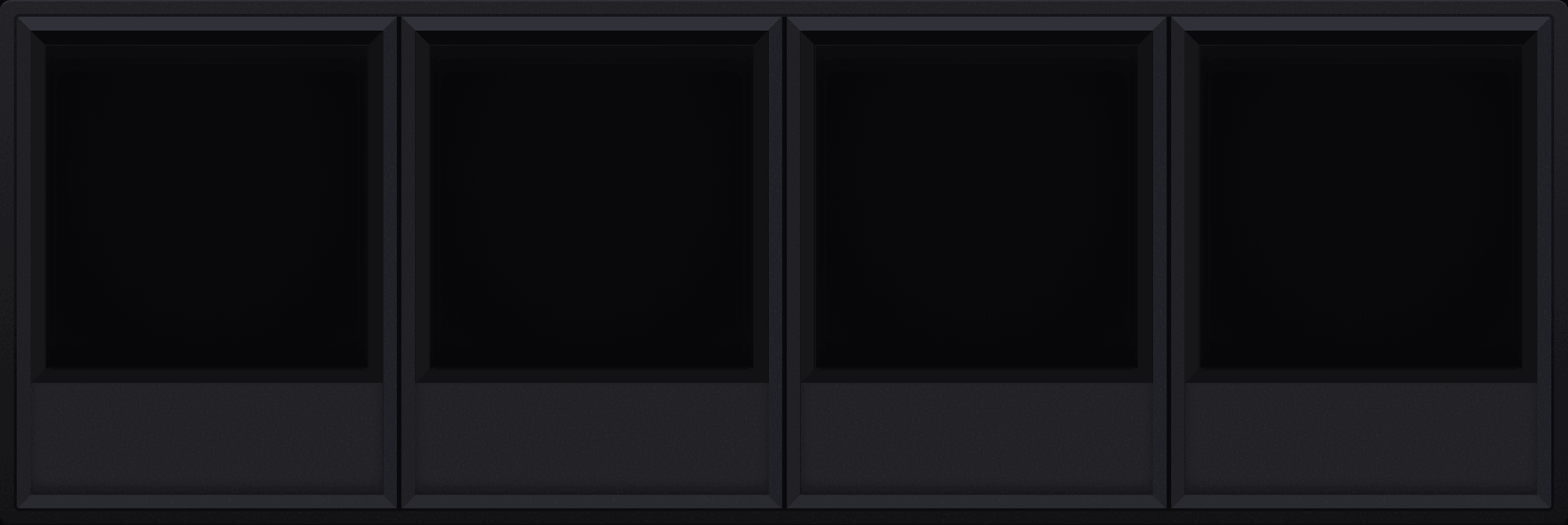Storm Charcoal Display Case (1x4)